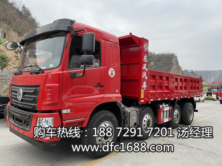 东风轻皮前四后六浮动桥自卸车 东风华神8X2前四后六翻斗车